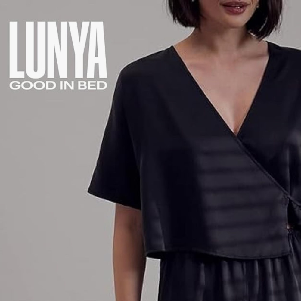 Lunya Silk Wrap, Dolman Sleeve Short Set with Pearls